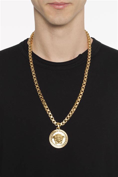 versace herren kette gold|Versace gold necklace.